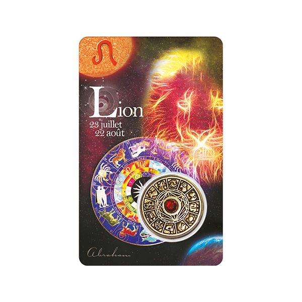 Tarjeta de Leo con mensaje inspirador: del 23 de julio al 22 de agosto