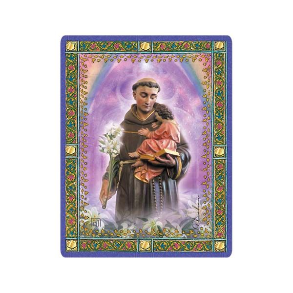 Large Saint Anthony card for guidance and meditation aimed at spiritual elevation